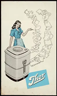 Vintage Kitchen Appliances Drucke: Thor Washing Machine