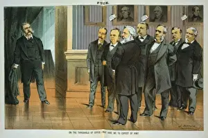 Puck Magazine Illustration Drucke: On the threshold of office - what have we to expect of him?
