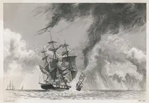 Stormy Weather Art Drucke: Thunderbolt Misses Ship