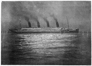 RMS Titanic Images Drucke: Titanic at Cherbourg