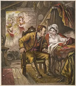 Historical Fairy Tales Drucke: Tom Thumb is Born