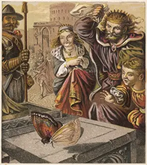 Historical Fairy Tales Drucke: Tom Thumb and Butterfly