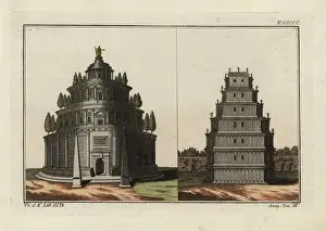 Classical History Images Drucke: Tombs of Augustus and of Septimius Severus