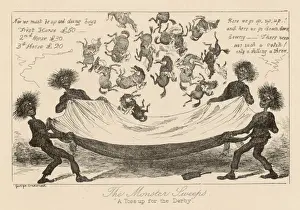 Horse Racing Illustration Drucke: Toss up for Derby 1849