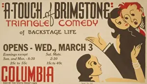 Works Progress Administration Posters Drucke: A touch of brimstone - triangle comedy of backstage life