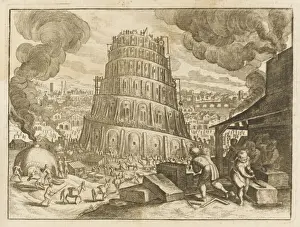 Biblical Events Pictures Drucke: Tower of Babel / Building