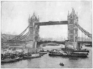 Old Bridges In England Drucke: Tower Bridge Opens