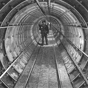 Thames Tunnel Drucke: The Tower Subway