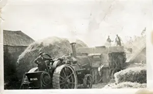 Northamptonshire History Drucke: Traction Engine (thought to be an Allchin), Northamptonshire