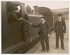 Vintage Train Staff Drucke: Train Driver & Guards