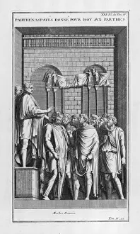 Ancient Roman History Images Drucke: Trajan & Parthenaspates