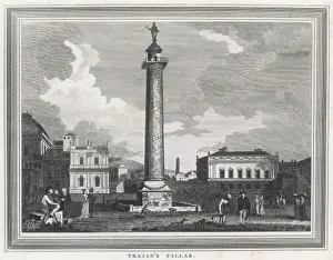Roman Forum Landmark Drucke: Trajans Column / Rome