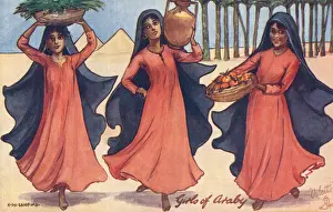 Traditional Arabic Clothing Drucke: Travel Through Egypt