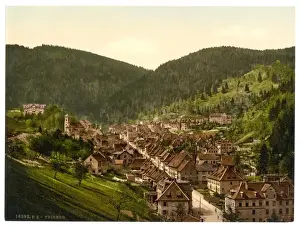 Picturesque German Landscapes Drucke: Treiberg, general view, Black Forest, Baden, Germany