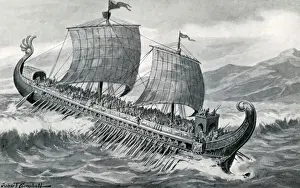 4th Century BC Greece Drucke: The Trireme of Pytheas