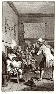 Drucke von Tristram Shandy von Hogarth; entworfen vom Herrn Hogarth für den Komikerroman des Herrn Sternes: der unvergleichliche Tristram Shandy William Hogarth Drucke: Der Tristram Shandy von Hogarth