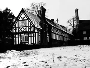 Cheshire England Landmarks Drucke: Tudor Schoolhouse