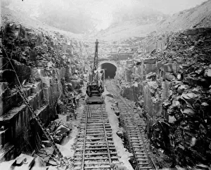 Tunnel Drucke: Bau des Tunnel systems der Großen Westbahn in Südwales