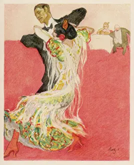 19th Century Prints Drucke: Two-Step Dance (Rieth)