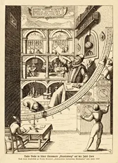 Historical Astronomy Images Drucke: Tycho Brahe at Work