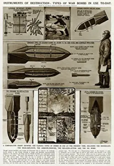 Arten von Kriegsbomben, die von G.H.Davis verwendet werden