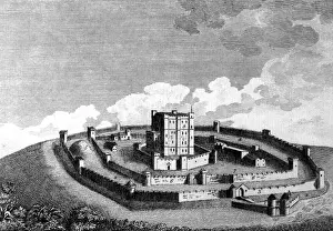 Siege Warfare Tactics Drucke: Typical fortifications of a castle