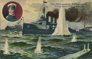Die U-Boot-Schiffe sinken drei Schiffes
