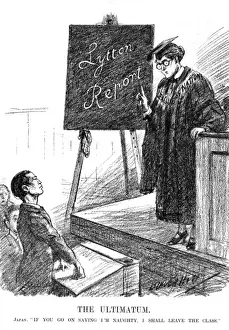 League Of Nations Cartoon Drucke: The Ultimatum