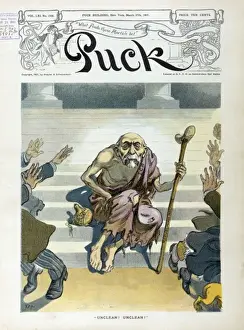 Puck Magazine Artwork Drucke: Unclean! Unclean