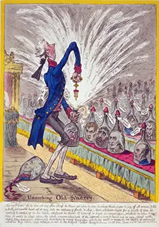 William Pitt Caricature Drucke: Uncorking old sherry