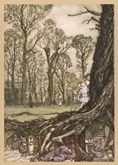 Fairy Folklore Illustrations Drucke: Underground Homes