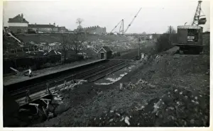 Unterirdische Eisenbahnkonstruktion in Leytonstone, London