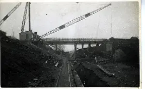 Unterirdische Eisenbahnbaustelle in Leytonstone, London