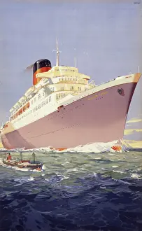 Dampfschiff Drucke: Handelsmarine-Schiff