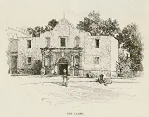 Drucke von Das Äußere des Alamos Der Alamo Drucke: USA/Alamo, Texas