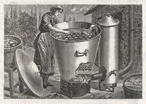 Vintage Laundry Equipment Drucke: Using Bozerian W. Machine