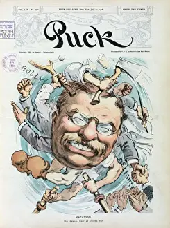 Theodore Roosevelt Cartoon Drucke: Vacation