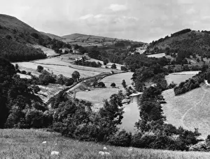 River Dee Wales Drucke: The Vale of Llangollen
