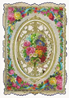 Antique Flower Illustrations Drucke: Valentine Card
