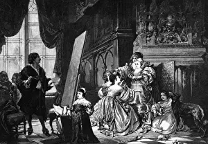 Charles I Children Drucke: Van Dyck at work