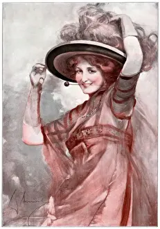 Merry Widow Hat Style Drucke: Vanity by William Barribal