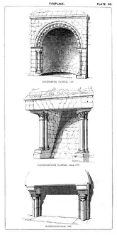 Historical Building Designs Drucke: Various Fireplaces