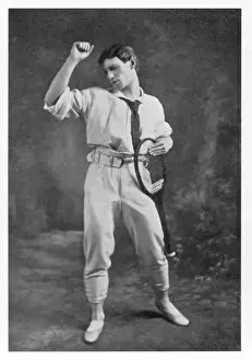 Drucke von Vaslav Nijinsky russischer Balletttänzer und Choreograf, gesehen hier im Tennisanzug für Jeux N Drucke: Wassilj Nikischinski / Tennisspiel
