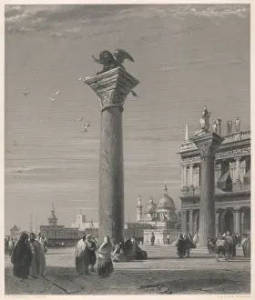 Venice Piazza San Marco Drucke: Venice / St Mark Columns
