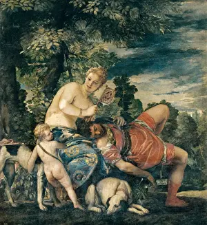 Historical Art Import Drucke: Venus and Adonis