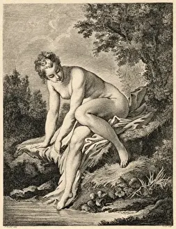Venus sich vorbaden lässt