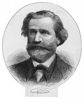 19th Century Composers Drucke: Verdi Oval Frame