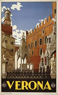 Vintage Travel Posters Italy Drucke: Verona