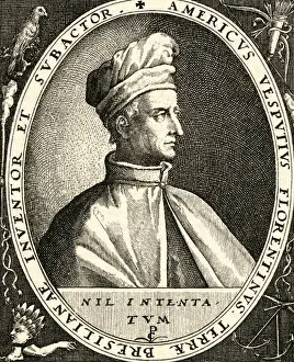 Italian Navigator Drucke: Vespucci (Anon)