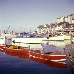 Schiffe im Hafen von Brixham, Devon